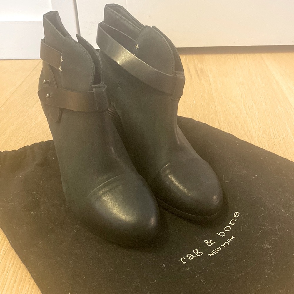 NEW Rag & Bone Black Harrow Booties Size 41